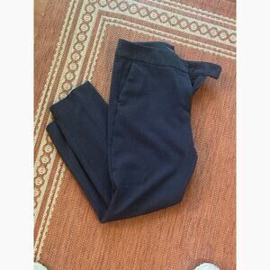 Ann Taylor Navy White Polka Dot Signature Fit Ankle‎ Pants Size 6